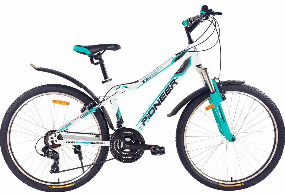Изображение Велосипед Pioneer Favorite 26 (белый, черный, мятный/26 "/16.0 ")-2021 года