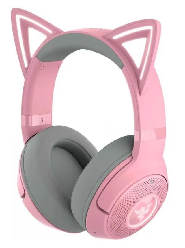 Изображение Bluetooth-гарнитура/наушники Razer Kraken Kitty V2 BT Quartz Edition (розовый)