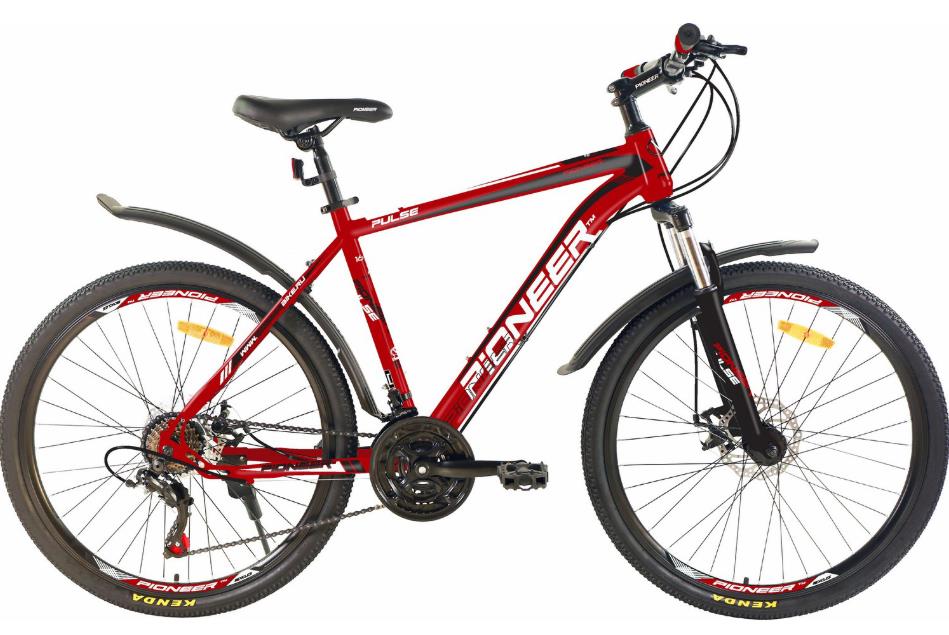 Изображение Велосипед Pioneer Pulse 26 (белый, черный, вишневый/26 "/16.0 ")-2021 года