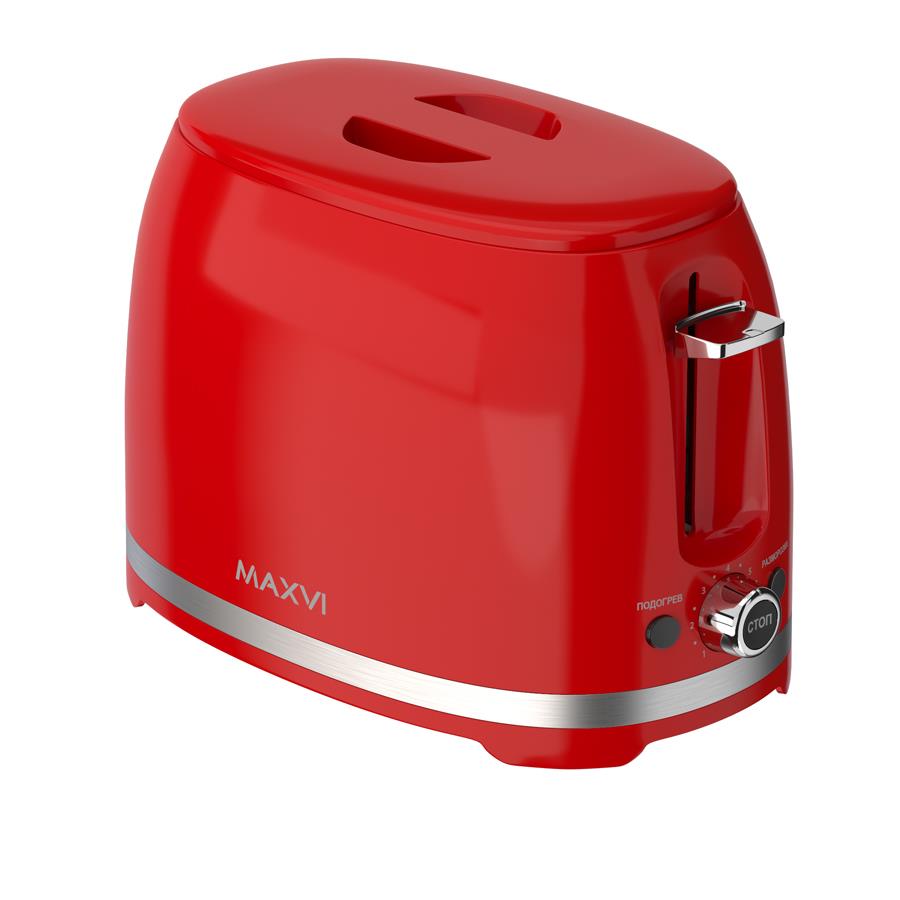 Изображение Тостер MAXVI KT821P red (850 Вт  красный)