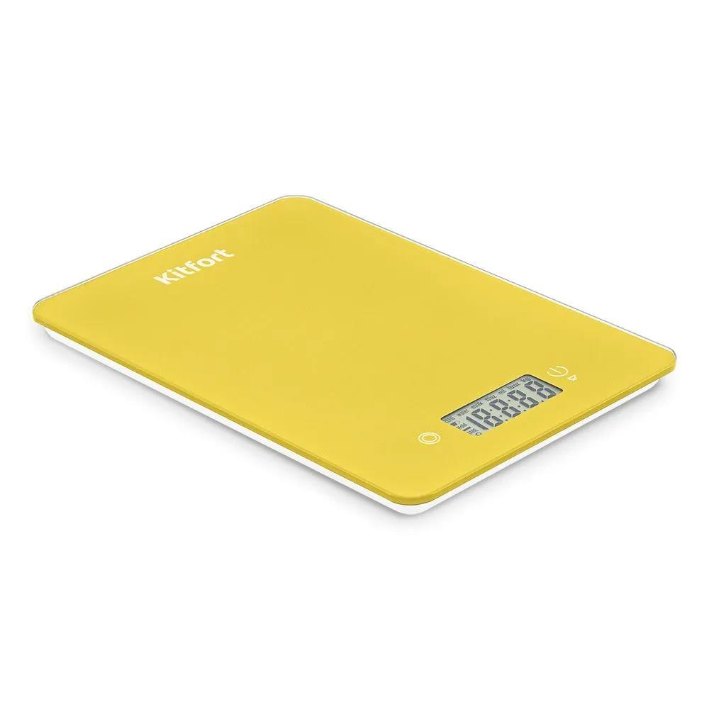 Изображение Весы кухонные Kitfort КТ-857-3 макс.вес:5кг (желтый)