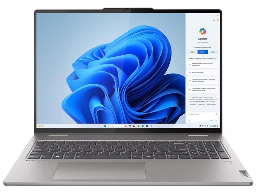 Изображение Ноутбук Lenovo Yoga 7 2-in-1 16AHP9 (AMD 8840HS 3300 МГц/ SSD 512 ГБ  /RAM 16 ГБ/ 16" 1920x1200/VGA встроенная/ Windows 11 Home) (83DM0006US)