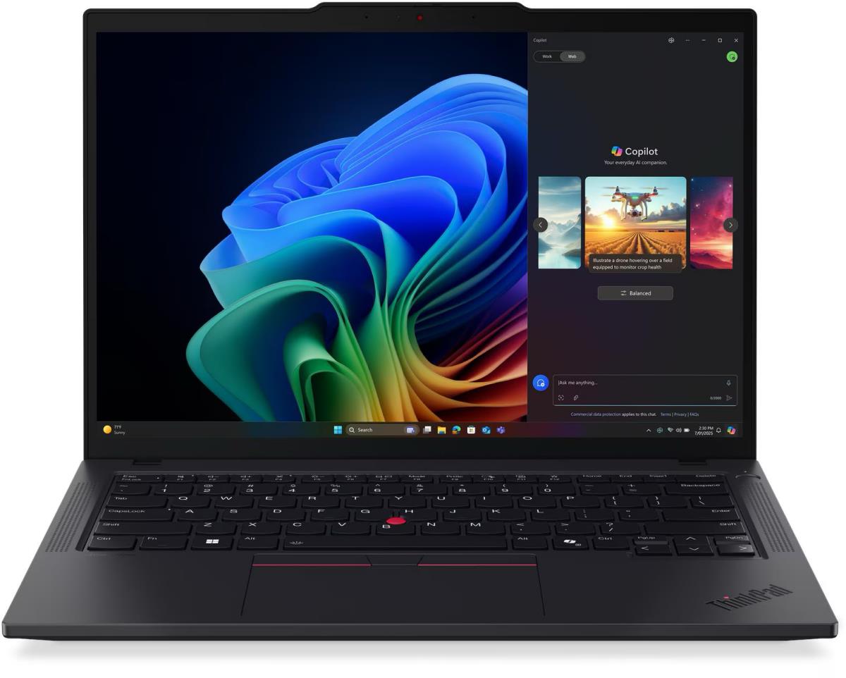 Изображение Ноутбук Lenovo ThinkPad T14 Gen 6 (AMD 350 2000 МГц/ SSD 512 ГБ  /RAM 16 ГБ/ 14" 1920x1200/VGA встроенная/ Windows 11 Pro) (21QJ00CSUS)
