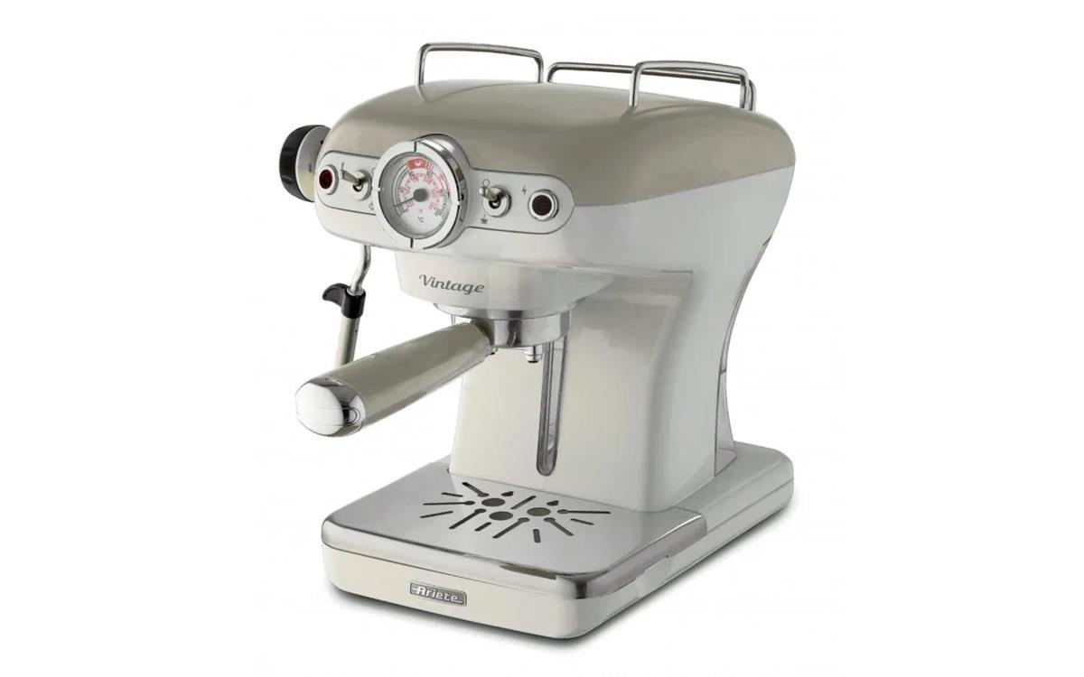 Изображение Кофеварка Ariete 1389/13  Vintage бежевый, 850 Вт, 15 бар, ретро дизайн (24) (рожковая//850 Вт )