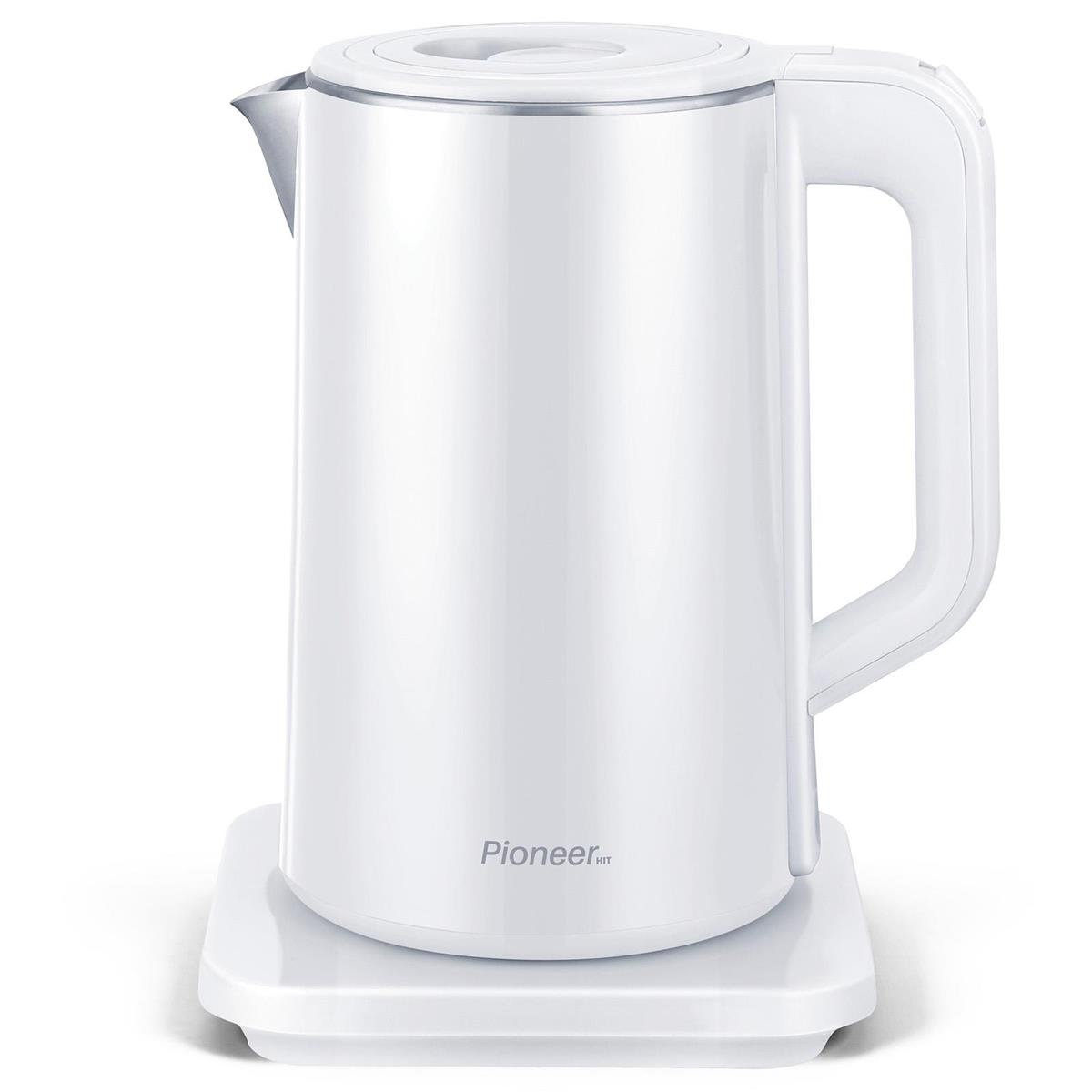Изображение Электрический чайник Pioneer KE525M white (2400 Вт/1,8 л /пластик, нержавеющая сталь/белый)