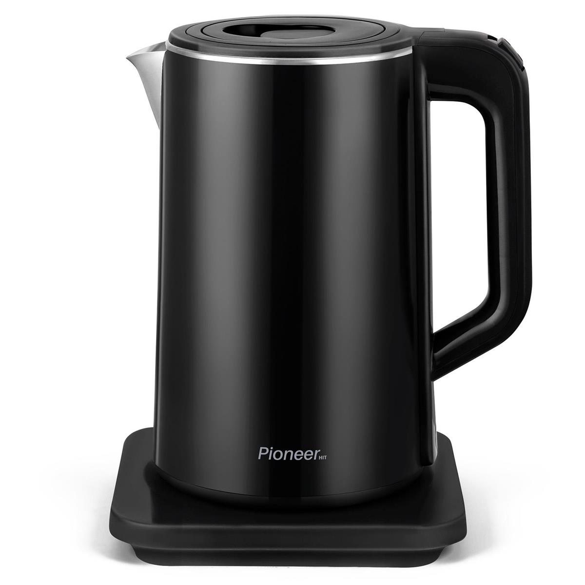 Изображение Электрический чайник Pioneer KE525M black (2400 Вт/1,8 л /пластик, нержавеющая сталь/черный)