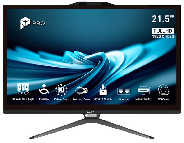 Изображение Моноблок MSI Pro AP222T 14MA-642XRU (9S6-AC0151-642) (21.5"/2.5 ГГц/16 Гб/SSD 512 Гб  нет  Гб/VGA встроенная/Без ОС)