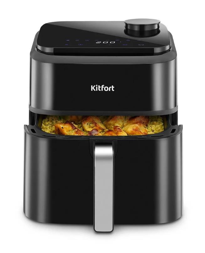 Изображение Аэрогриль Kitfort КТ-8154 черный (1800 Вт /6,5 л )