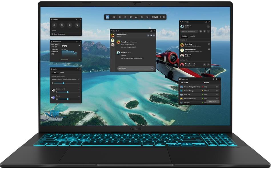 Изображение Ноутбук Asus Gaming V16 V3607VU (Intel 210H 2200 МГц/ SSD 1024 ГБ  /RAM 16 ГБ/ 16" 1920x1200/VGA дискретная/ Без ОС) (90NB15Q1-M00CV0)