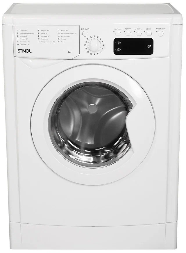 Изображение Стиральная машина Stinol WSTS 610 E, белый (фронтальная, 6 кг, 1000 об/мин )