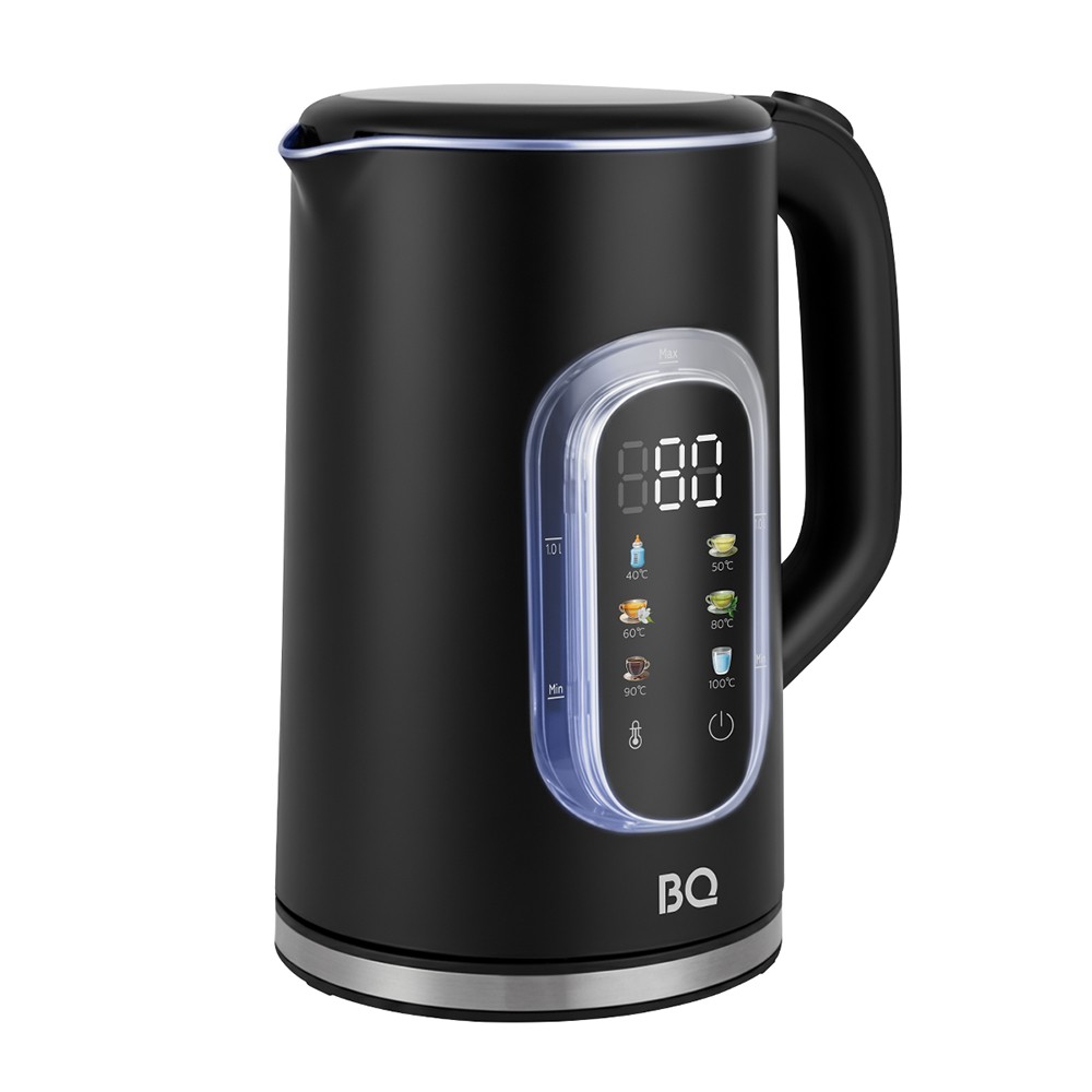 Изображение Электрический чайник BQ KT1063DW (2200 Вт/1,7 л /стекло, пластик/черный)