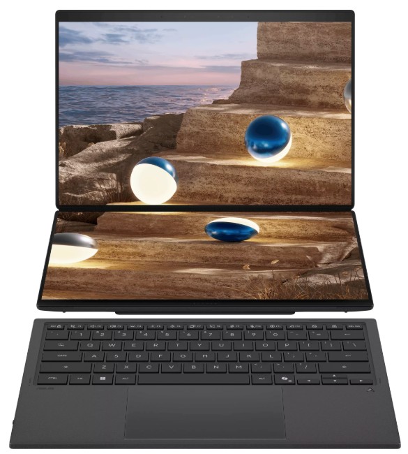 Изображение Ноутбук Asus UX8407AA Zenbook DUO (Intel 388H 2100 МГц/ SSD 1024 ГБ  /RAM 32 ГБ/ 14" 2880x1800/VGA встроенная/ Windows 11 Pro) (90NB16V1-M00910)
