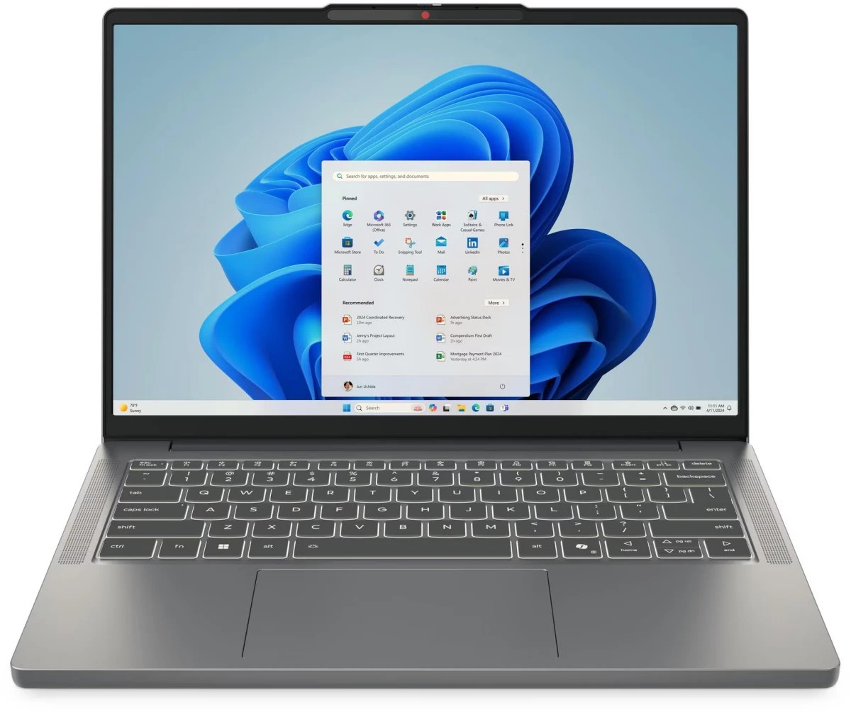 Изображение Ноутбук Lenovo IdeaPad Slim 3 14IRH10 (Intel 13420H 2100 МГц/ SSD 512 ГБ  /RAM 8 ГБ/ 14" 1920x1200/VGA встроенная/ Без ОС) (83K0005CPS)