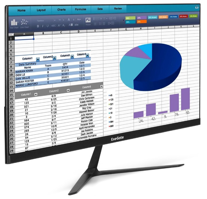 Изображение Монитор ExeGate SmartView EH1500TA (24,5 "/1920x1080/TFT IPS)