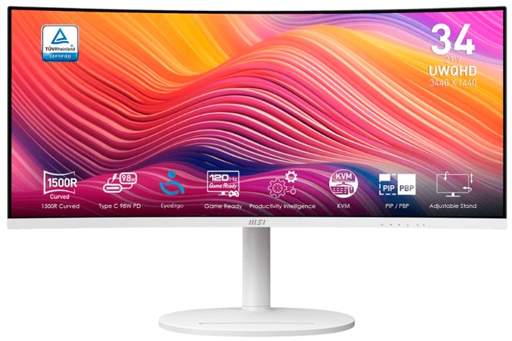 Изображение Монитор MSI Modern MD342CQPW (34 "/3440x1440/TFT *VA)