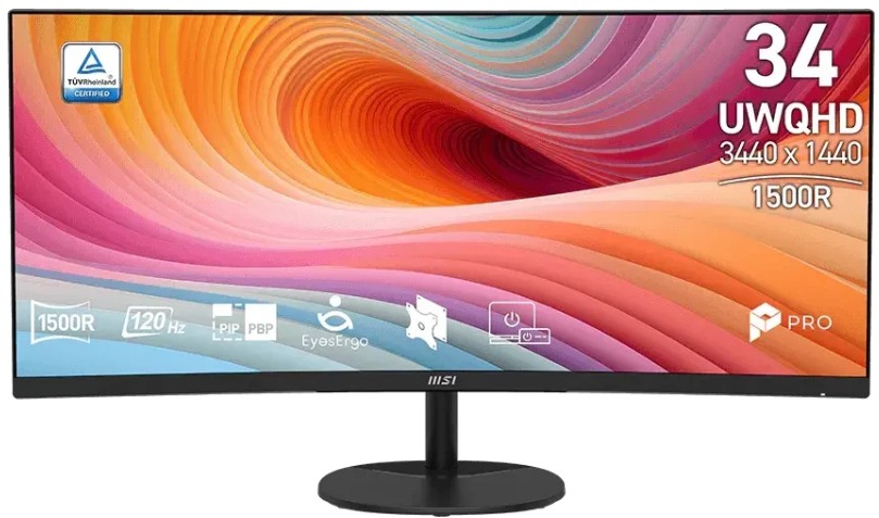 Изображение Монитор MSI PRO MP341CQ E12 (34 "/3440x1440/TFT *VA)