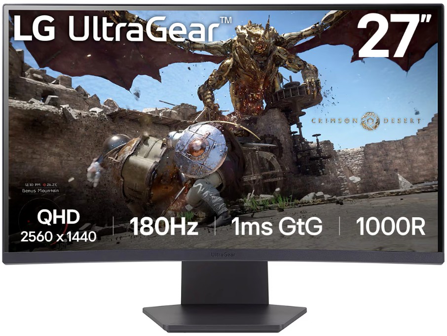 Изображение Монитор LG 27GS60QC-B UltraGear (27 "/2560x1440/TFT *VA)